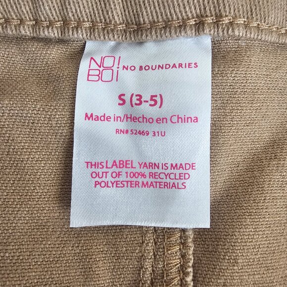 New! No Boundaries Khaki Cargo Mini Skirt – Frayed Hem Size S - Picture 6 of 7